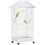PawHut Jaula para Pájaro Blanco 79 x 65 x 155 cm 1
