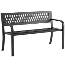 Banco de Jardín Negro 119 x 50 x 75 cm