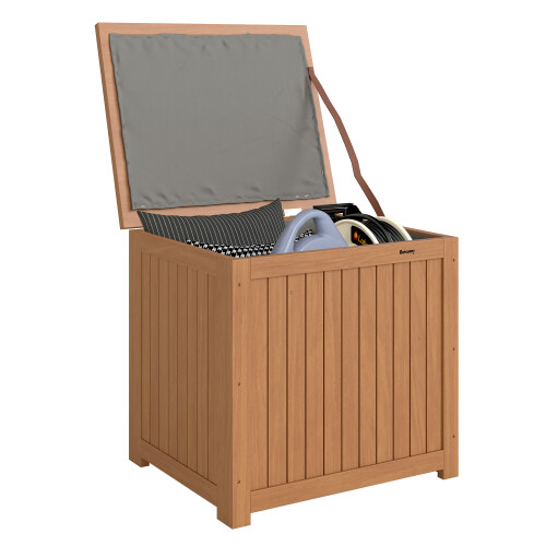Outsunny Baúl de Exterior Marrón 63 x 51 x 58.5 cm