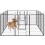 PawHut Parque para Perro Negro 80 x 1.5 x 120 cm 1