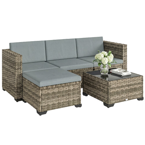 Outsunny Conjunto de Jardín Gris 188 x 120 x 61 cm