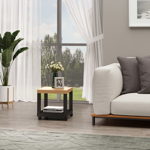 Homcom Mesa Lateral Bicolor 40 x 40 x 40 cm 1
