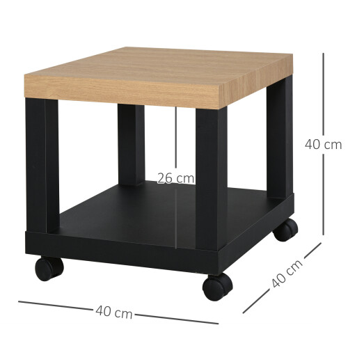 Homcom Mesa Lateral Bicolor 40 x 40 x 40 cm 2