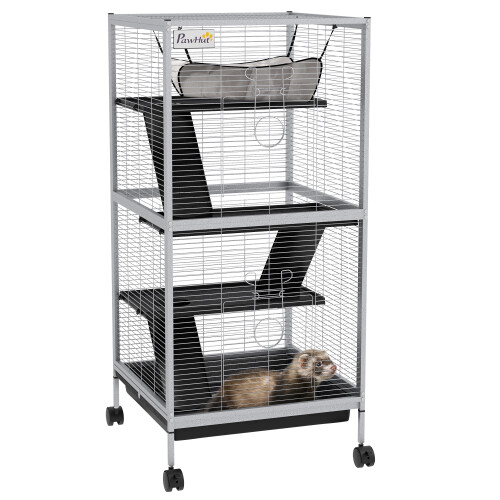 PawHut Jaula para Animale Blanco 52 x 52 x 113.5 cm