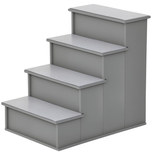 PawHut Escalera para Perro Gris 40 x 59 x 54.2 cm