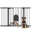 PawHut Barrera de Seguridad Negro 131 x 2 x 76 cm 1