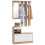 Homcom Mueble de Entrada Marrón 90 x 10 x 91 cm 1