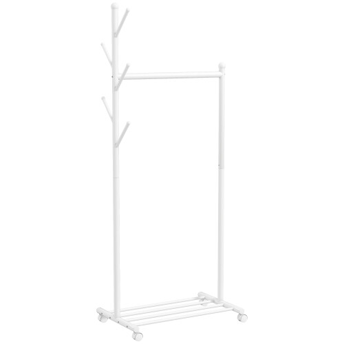Homcom Burro para Ropa Blanco 68 x 43 x 171 cm