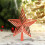 Christmas Tree Ornament Pentagram Topper 7.1 in Red Plastic 4