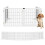 PawHut Barrera para Perro Blanco 432 x 36 x 70 cm 1