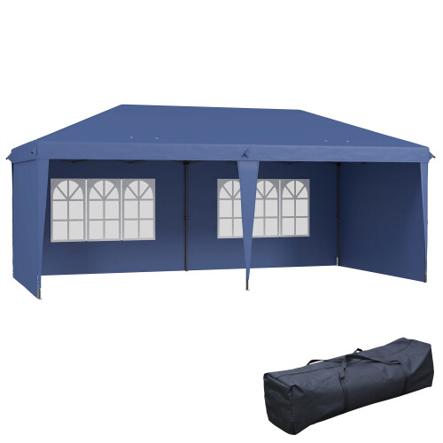 Outsunny Carpa Plegable Azul 585 x 295 x 272 cm