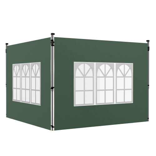 Outsunny Paredes Laterales Carpa Verde 295 x 195 cm