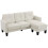 Homcom Sofá Chaise Longue Beige 186 x 130 x 84 cm 1