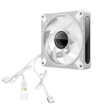 Ventoinha de resfriamento para gabinete de computador ARGB Dragon Mirror de 12 cm com cores mágicas, silenciosa, controle de temperatura PWM e