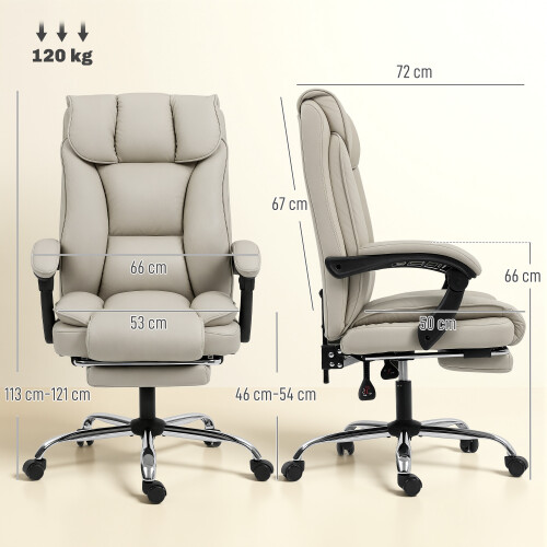 Homcom Silla de Escritorio Verde 66 x 72 x 121 cm 2