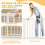 PawHut Barrera de Seguridad Blanco 102 x 3 x 76 cm 6