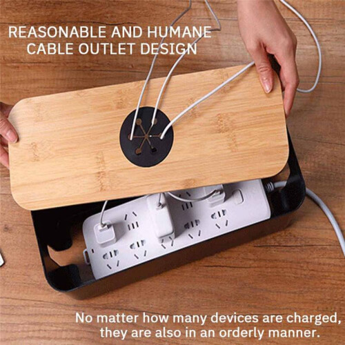 Cable Storage Box Desktop Charging Cable Data Cable Storage Device Plug Socket Cable Management Device White 2