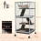 PawHut Jaula para Animale Blanco 52 x 52 x 113.5 cm 3