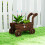 Outsunny Jardinera con Rueda Marrón 68 x 38 x 52 cm 2