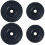 Homcom 4 Discos de Pesa Negro Ø32 x 5,5 cm 1