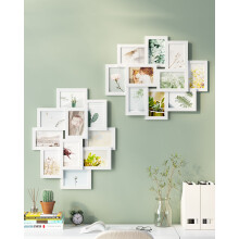 Collage Picture Frame - MDF - Cloud White - 10-Opening for Wall Decor
