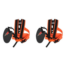 2X Trimmer-Schultergurt, Gepolstert, Universell Verstellbar, Unkrautfresser-Gurt, Doppel-Schultergurt für Unkrauttrimmer, Orange