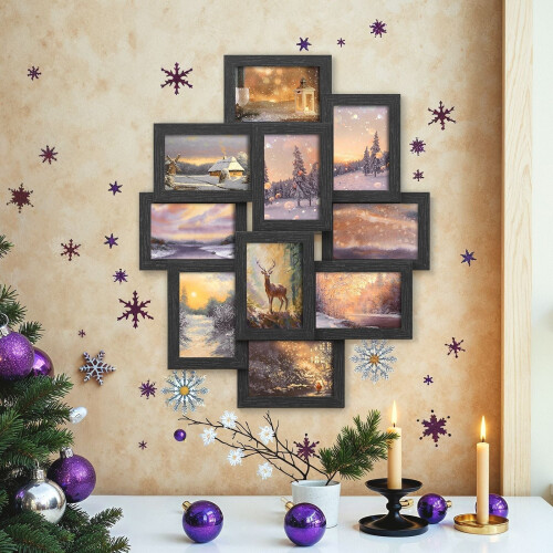 Collage Picture Frame - MDF - Cloud White - 10-Opening for 4x6 Photos 1