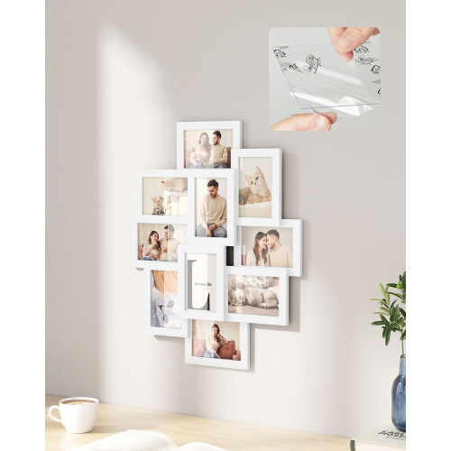 Collage Picture Frame - MDF - Cloud White - 10-Opening for Wall Decor 1