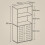 Floor Standing Cabinet - MDF - Rustic Brown - Louvered Doors, Height-Adjustable Shelf 5