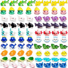 120 figuras de resina de animales marinos, adornos en miniatura de animales marinos, mini figuras de resina, adornos para acuario.