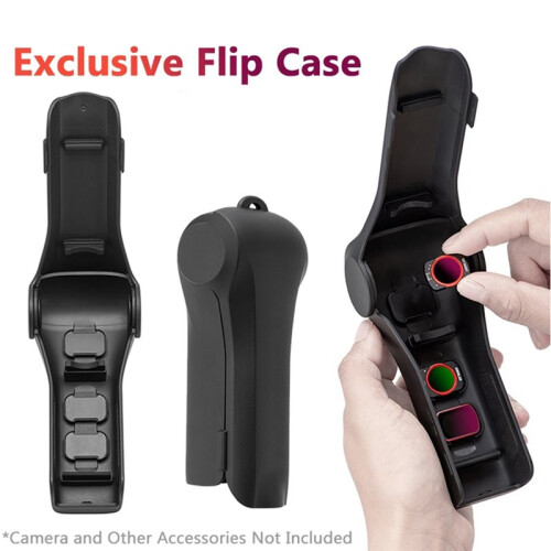 Impact Resistant Protective Case for  Osmo Pocket 4, Flip Open Quick Release Hard Shell, Lens Guard with Filter Slots 2