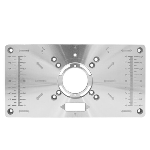 Aluminum Router Table Insert Plate for Woodworking - Milling & Trimming Black 1