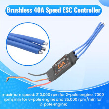 Controlador ESC de Velocidade Sem Escova 40A 2-4S com 5V 3A UBEC para RC FPV Quadcopter RC Aircraft Helicopter