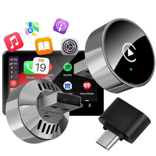 Wireless Carplay Adapter Android Auto 2in1   Box WIFI BT Auto Connect Plug &  for Most Car Model 1