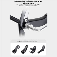 MUQZI Adaptateur D'Attelage de Remorque à Axe Traversant pour Vélo, Longueur 160-178 mm, Convertisseur D'Axe D'Accélérateur, Filetage M12x1,75