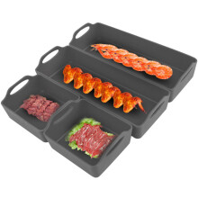 Qenwkxz Juego de 4 separadores de silicona para bandejas de horno, antideslizantes, resistentes al calor con asas, reutilizables, aptos para horno,