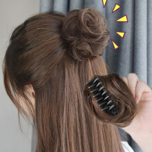 Extensión de moño pequeño Farfi, moño rizado con pinza, accesorio para el cabello, moño alto.