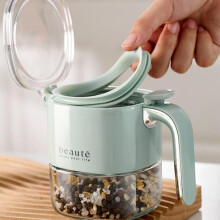 Recipiente para condimentos, tarros para especias de cocina con tapas y cucharas, botes de vidrio para té, café y azúcar, 400 ml.