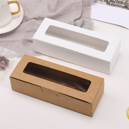 25 Pieces Macaron Boxes with Clear Display Window Macarons Container or Packaging Box Kit for Chocolate Desserts Cake A 2