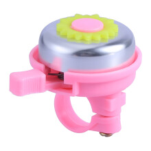 Sonnette de vélo tournesol pour enfants, sonnette de vélo, klaxon, alarme pour garçons et filles (rose)