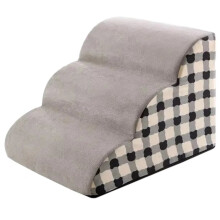 Booteely High Density Foam Dog Stairs for Small Dogs - Non-Slip Pet Steps for Sofa and Bed B