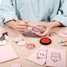 21 Pcs Rubber Stamp Carving Blocks Linoleum Blocks 4"X6" and 2"X2" Round Square Rectangle Block Carving Kit for DIY A