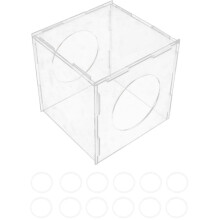 Geschlossene Staubbox für Schleifmaschinen, Geschlossene Acryl-Staubbox für Schleif- und Poliermaschinen, Transparent, für Gravur- und