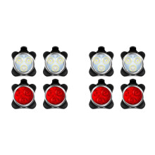 8-Pack USB Oplaadbare Fietsverlichtingsset voor en Achter LED-Fietslicht voor Nachtelijke Fietsaccessoires