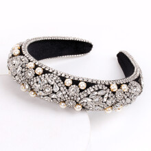 (Silver) Pearl Rhinestone Summer Hair Wrap With Foam Material For Casual Events Special And