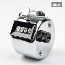(Silver)4-stelliger Zahlenklicker Handzähler für Labor und Forschung