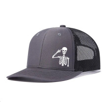 (StyleT) Skull Baseball Embroidered Hat With Breathable Fabric For Summer Sunshade Style And