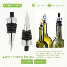 16 Pezzi Nel Metallo Tappo Nel Sughero Tappo per Vino Riutilizzabile Tappo per Vino Inserto Set Hardware per Matrimonio Vino Party Bar Tornitura