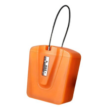Portable Beach Bucket Password Storage Box with 3-Digit Combination Lock,Steel Wire Safe Case for Camping Travel Outdoor
