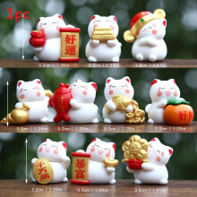 Chinese Lucky Cat Pvc Decorative Piece For Office And Party Gift